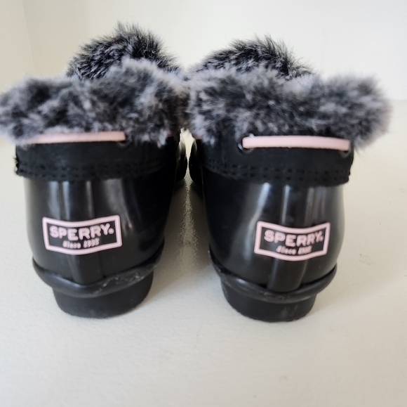 SOLD Sperry saltwater black ankle shoe/bootie - Picture 3 of 5